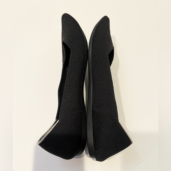 Rothy's Womens 9.5 The Point Black Solid Knit Fabric Ballet Flats Everyday Shoes - Picture 7 of 9